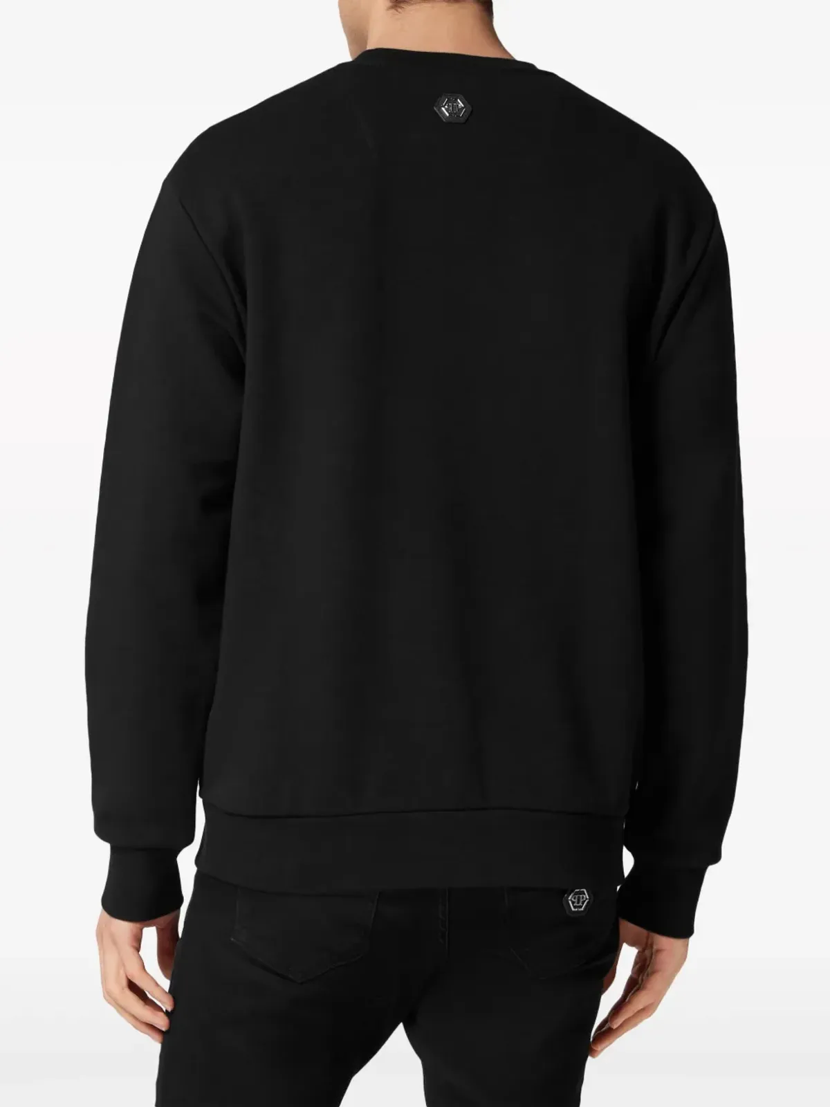 Philipp Plein スマイルのラインストーン装飾スウェットシャツ - ブラック - 画像3