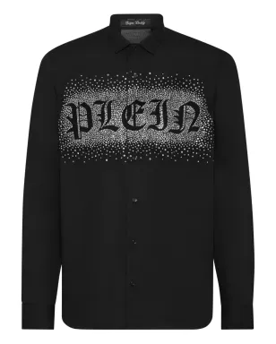 Philipp Plein シュガーダディ ラインストーン装飾シャツ ブラック - サムネイル1