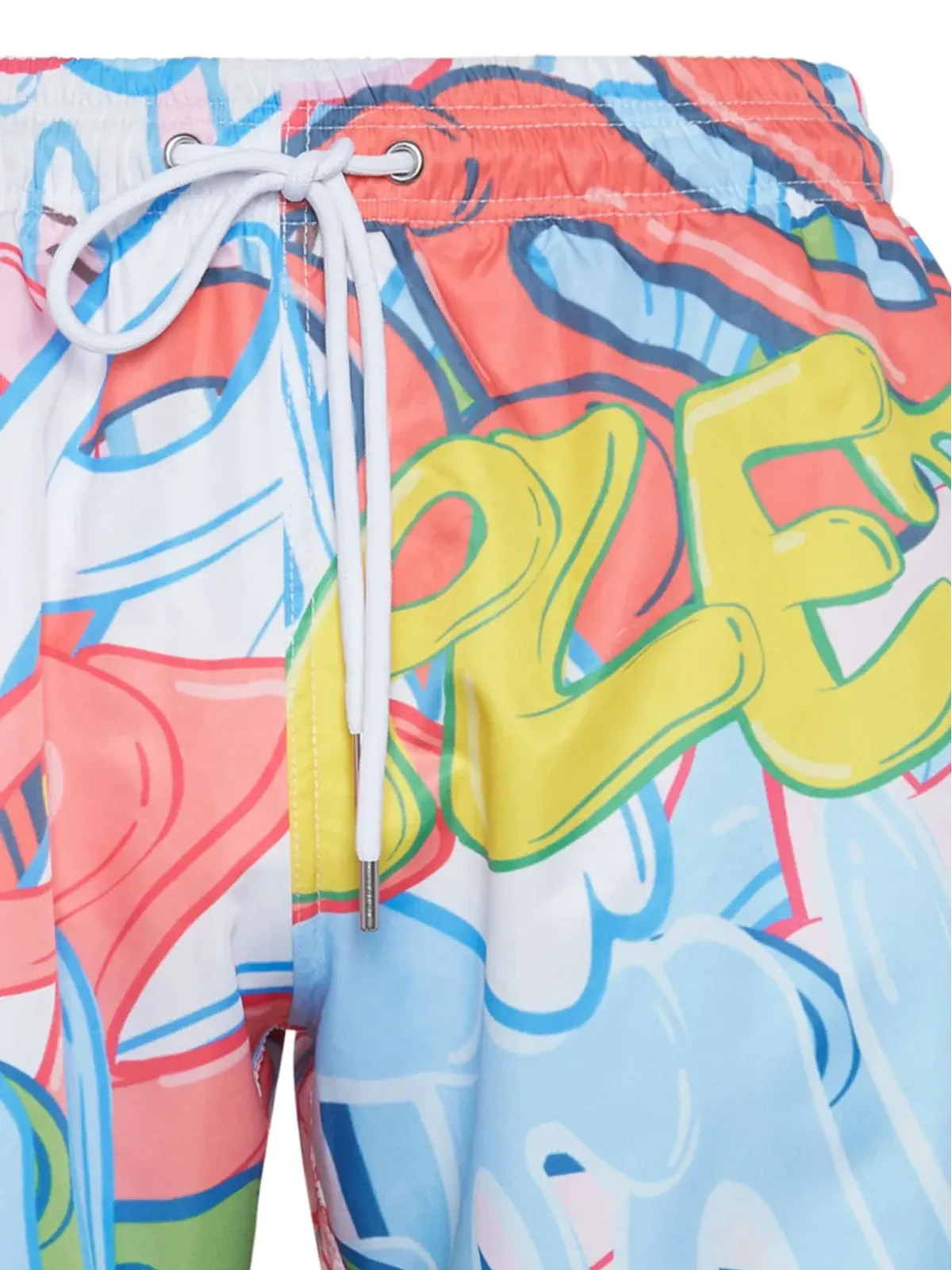 Philipp Plein グラフィティプリント スイムショーツ ピンク - 画像2