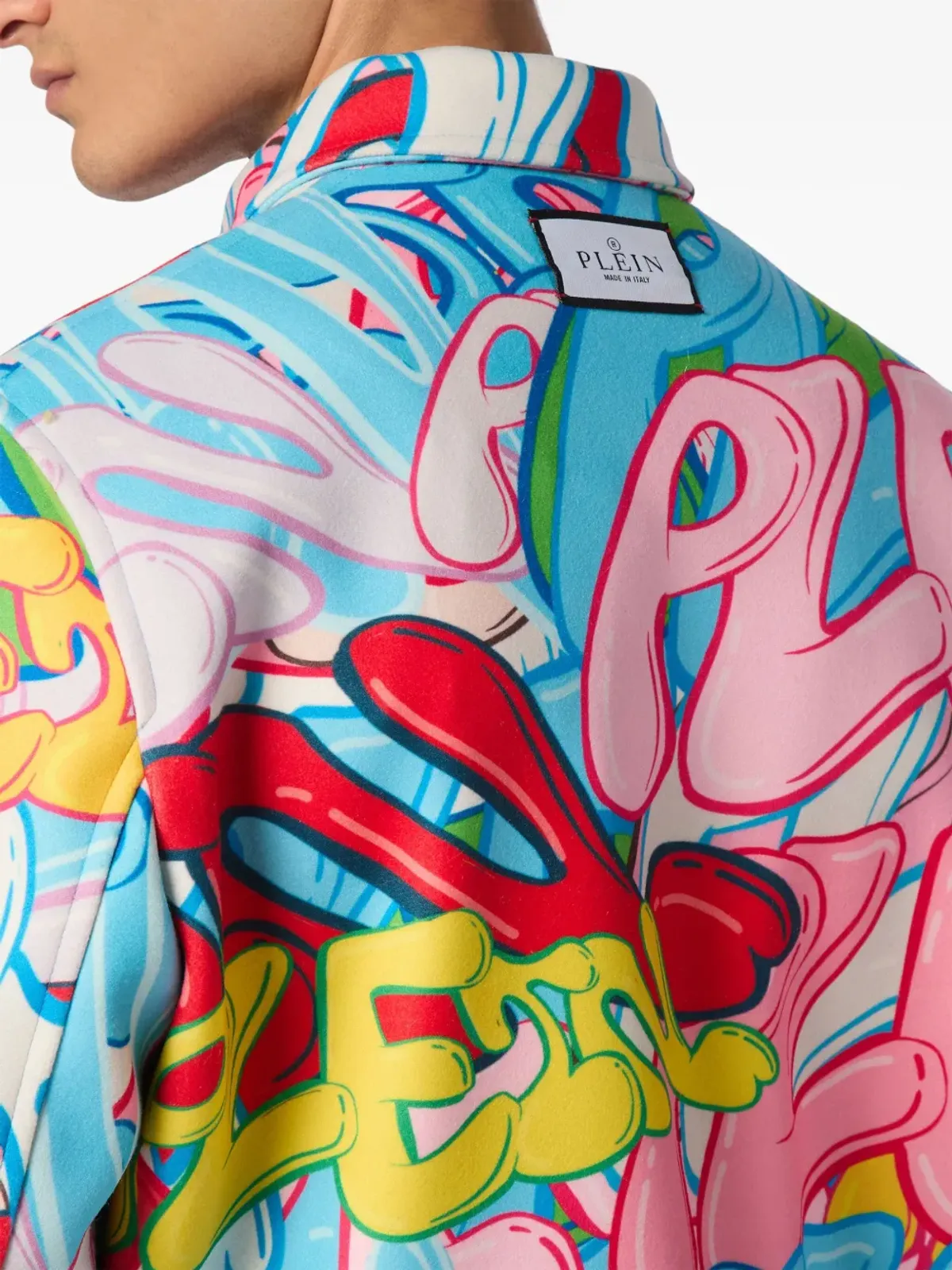 Philipp Plein グラフィティプリント シャツジャケット ブルー - 画像5
