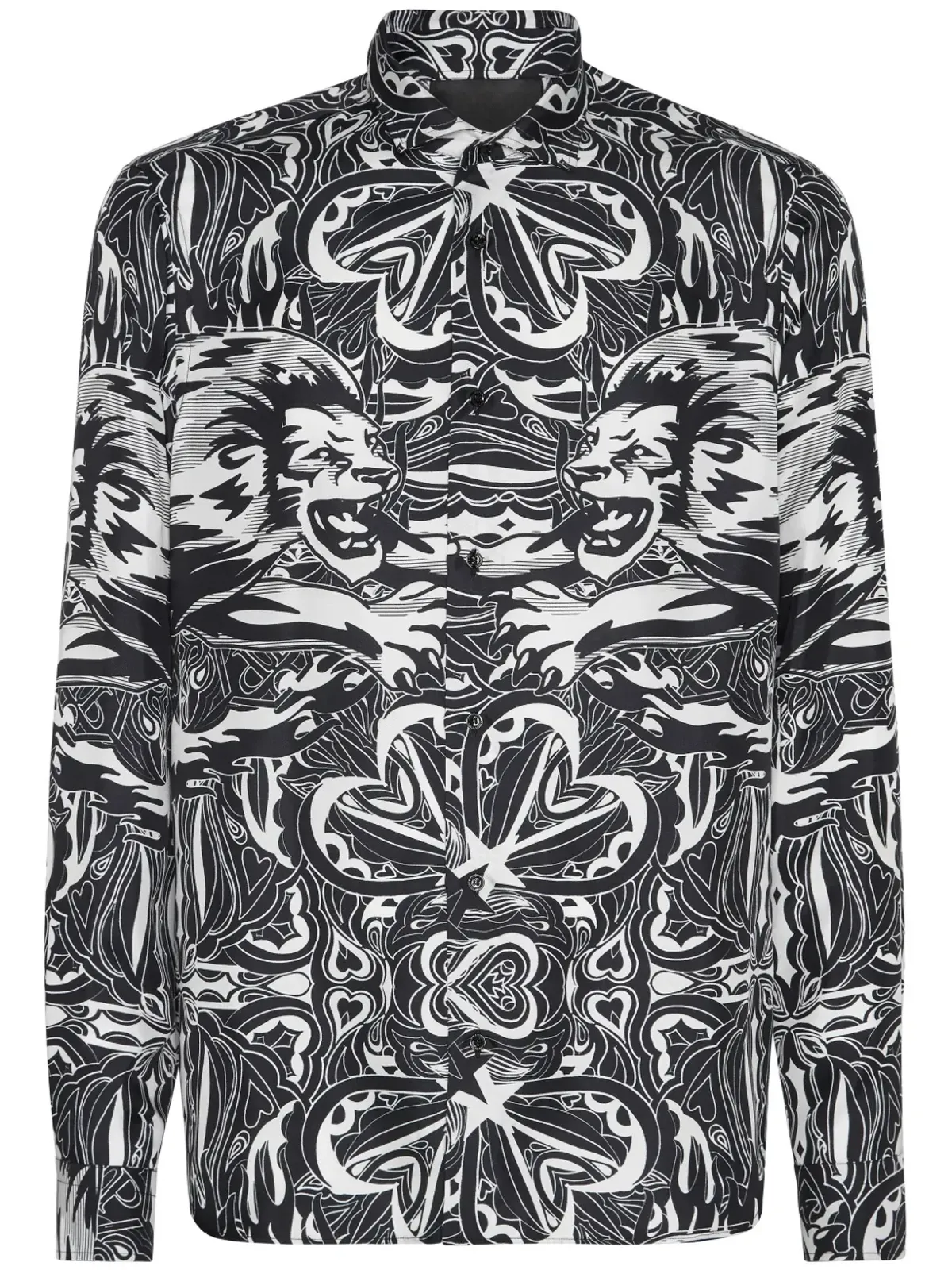 Philipp Plein ダンディライオン・サーカス シルクシャツ - ブラック - 画像1