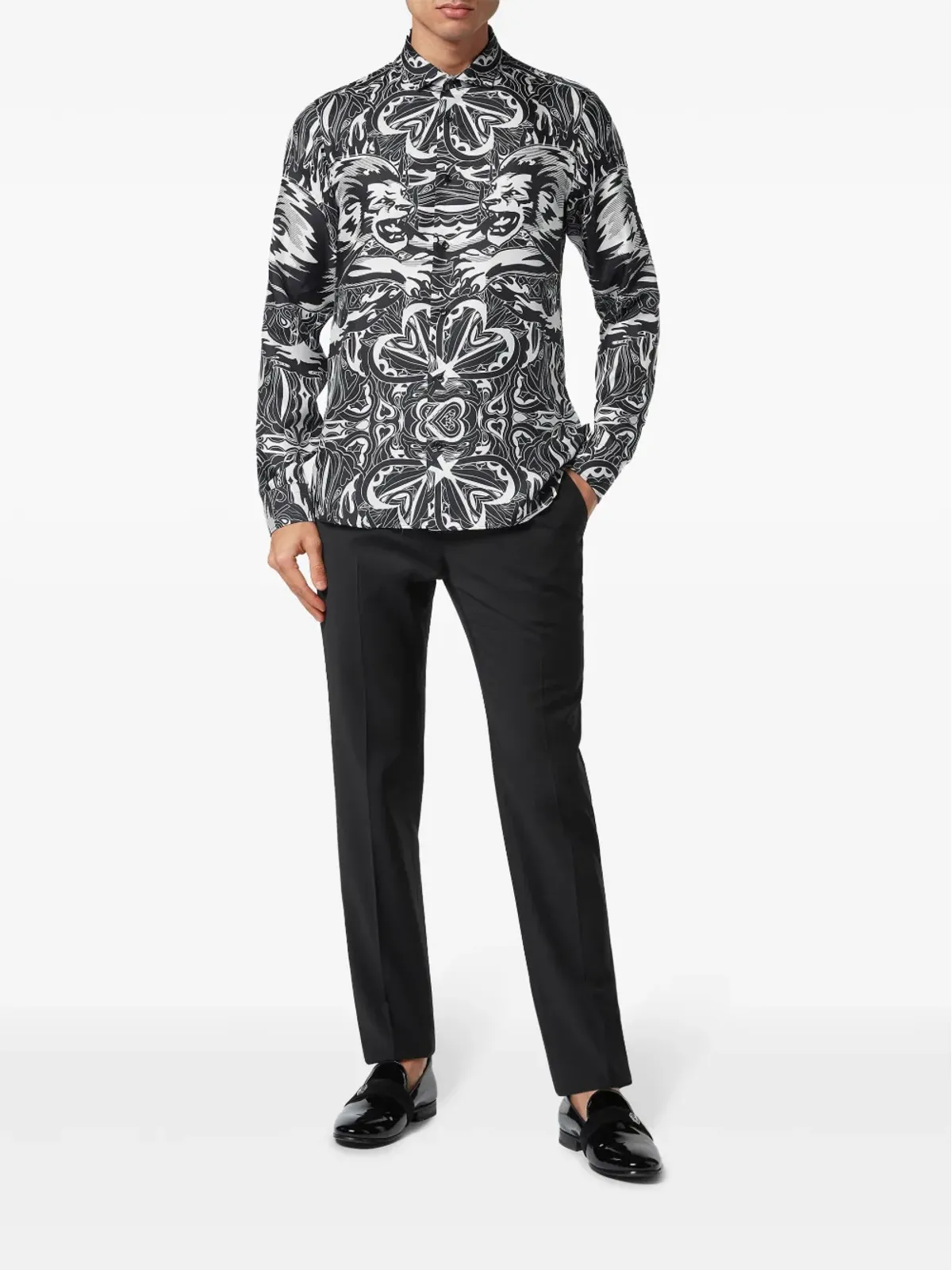 Philipp Plein ダンディライオン・サーカス シルクシャツ - ブラック - 画像2