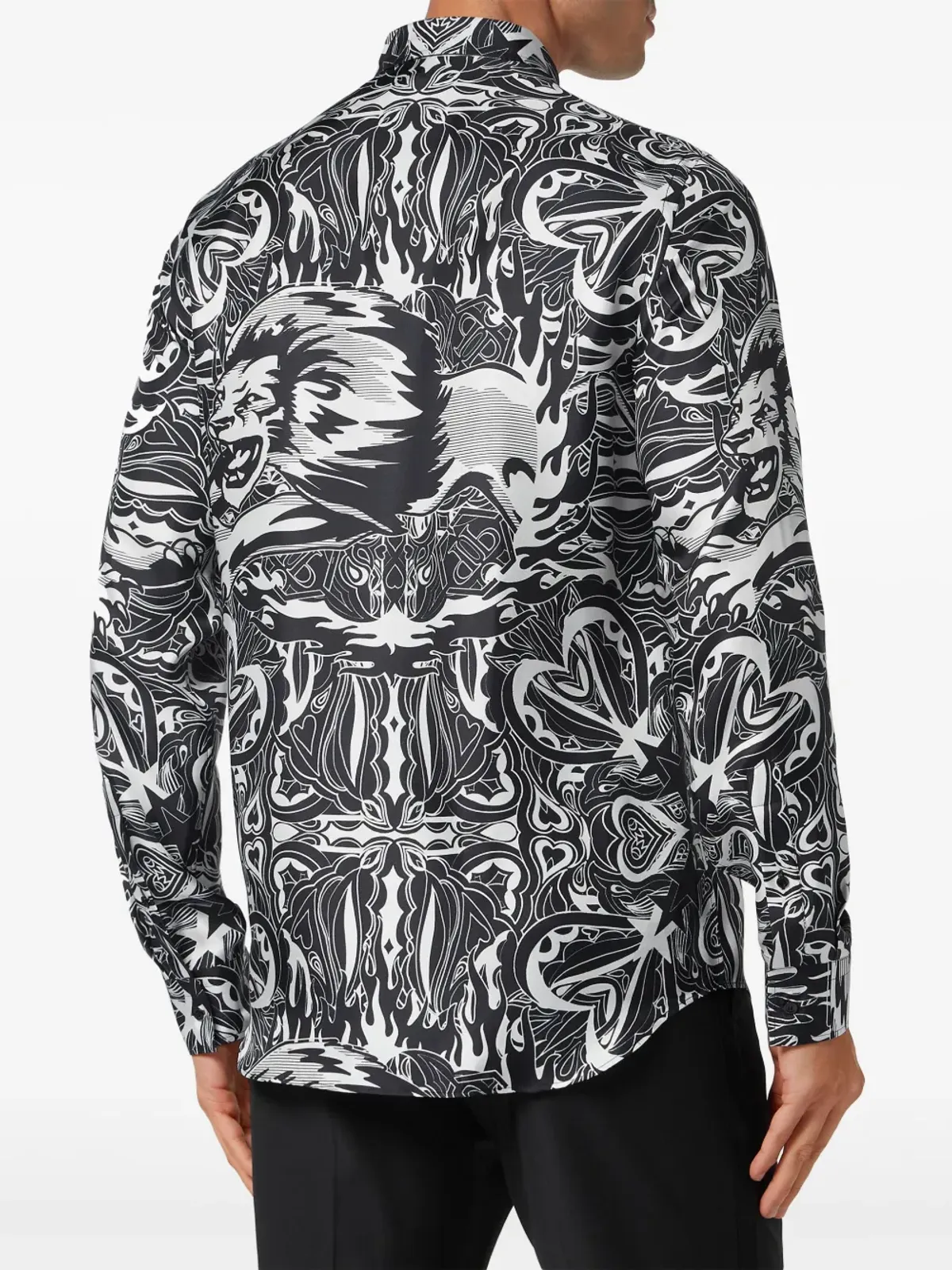 Philipp Plein ダンディライオン・サーカス シルクシャツ - ブラック - 画像4