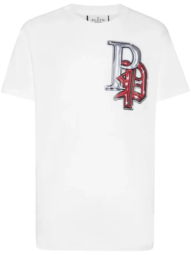Philipp Plein Philipp Plein スカルリーギャング コットン Tシャツ - ホワイトの商品画像