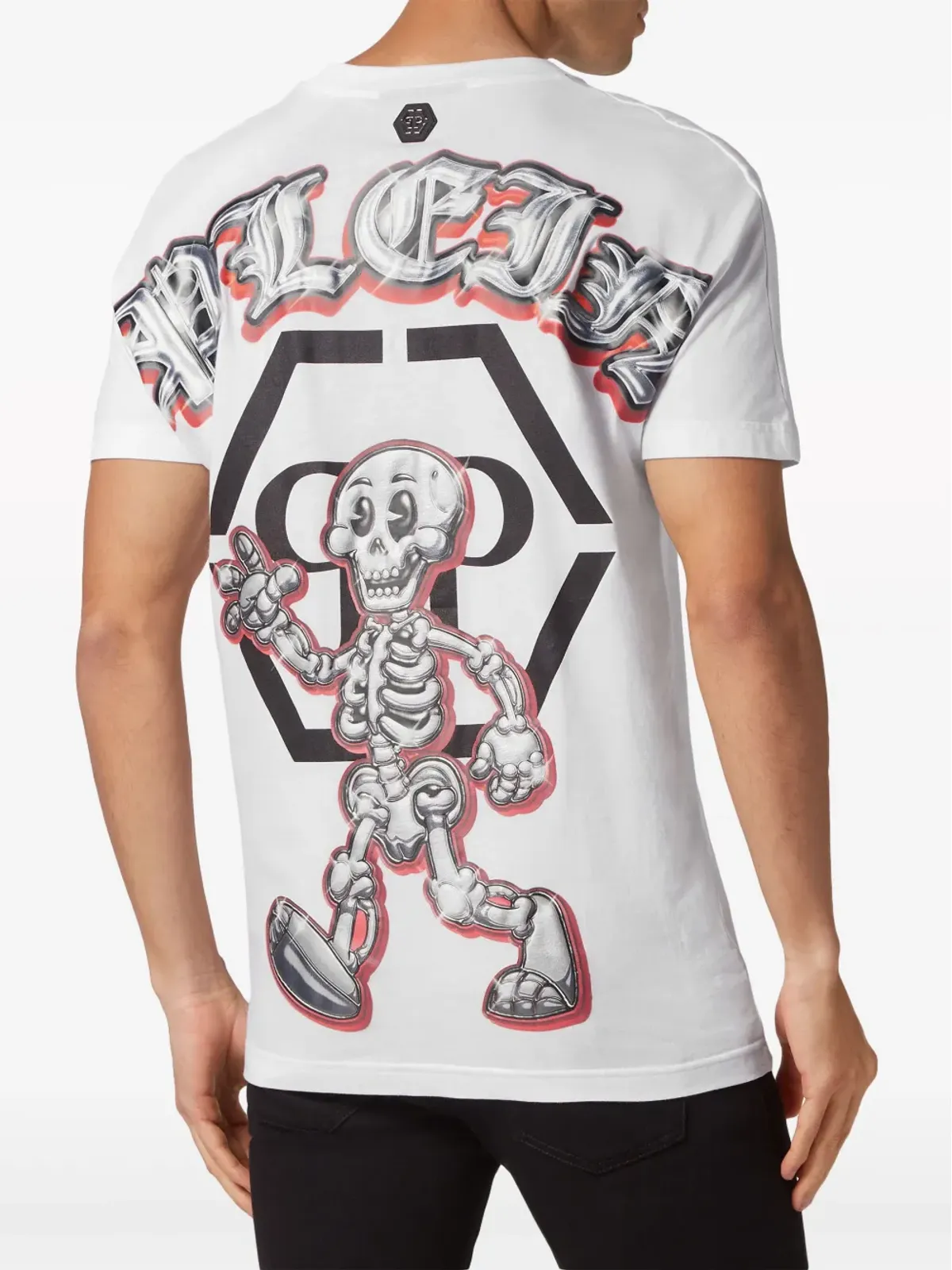 Philipp Plein スカルリーギャング コットン Tシャツ - ホワイト - 画像3