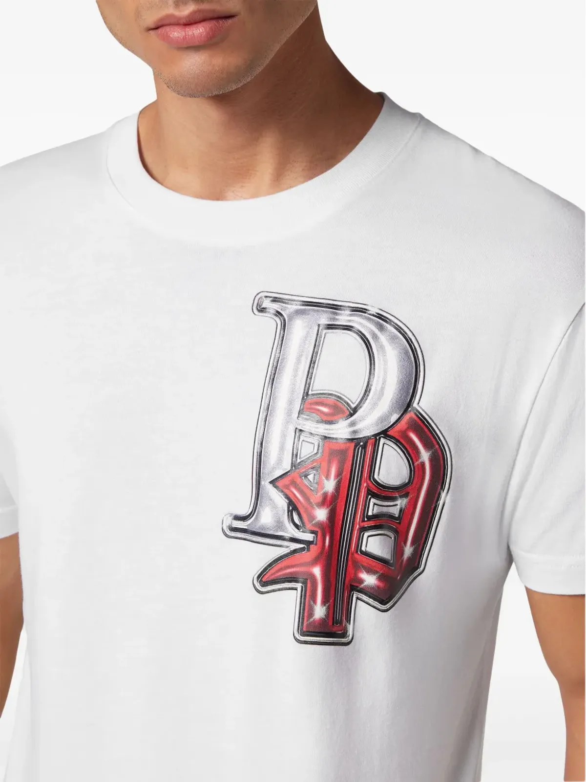 Philipp Plein スカルリーギャング コットン Tシャツ - ホワイト - 画像4