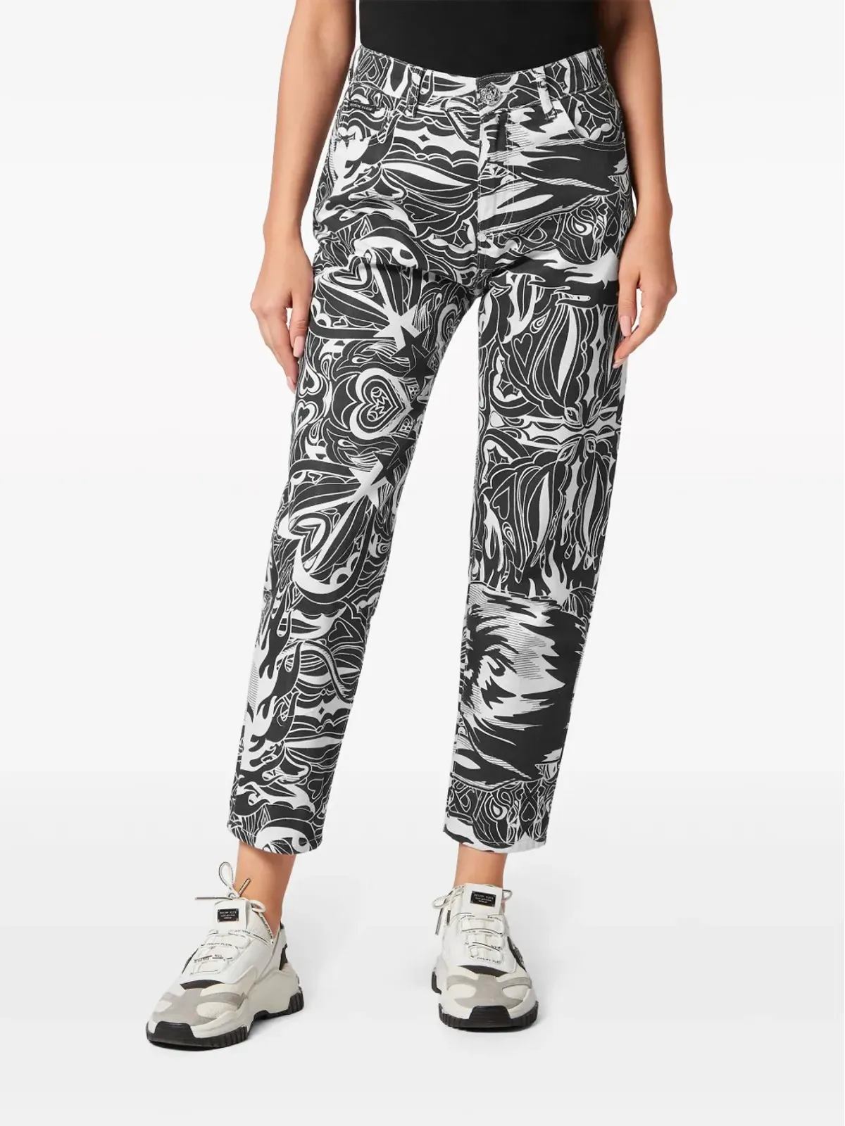 Philipp Plein グラフィックプリント ジーンズ - ホワイト - 画像4
