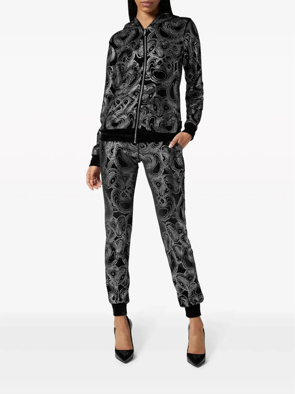 Philipp Plein テディベア トラックスーツセット - ブラック - 画像2