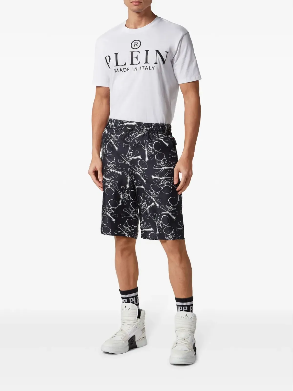 Philipp Plein スカルプリント シルクショーツ - ブラック - 画像2