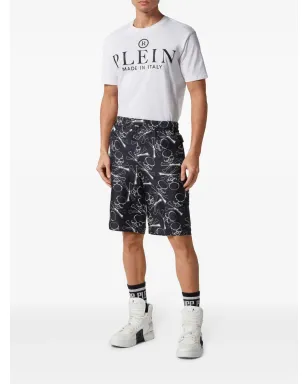 Philipp Plein スカルプリント シルクショーツ - ブラック - サムネイル2