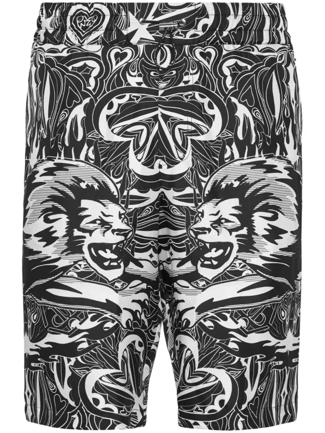 Philipp Plein Philipp Plein Circus シルクショーツ ブラックの商品画像
