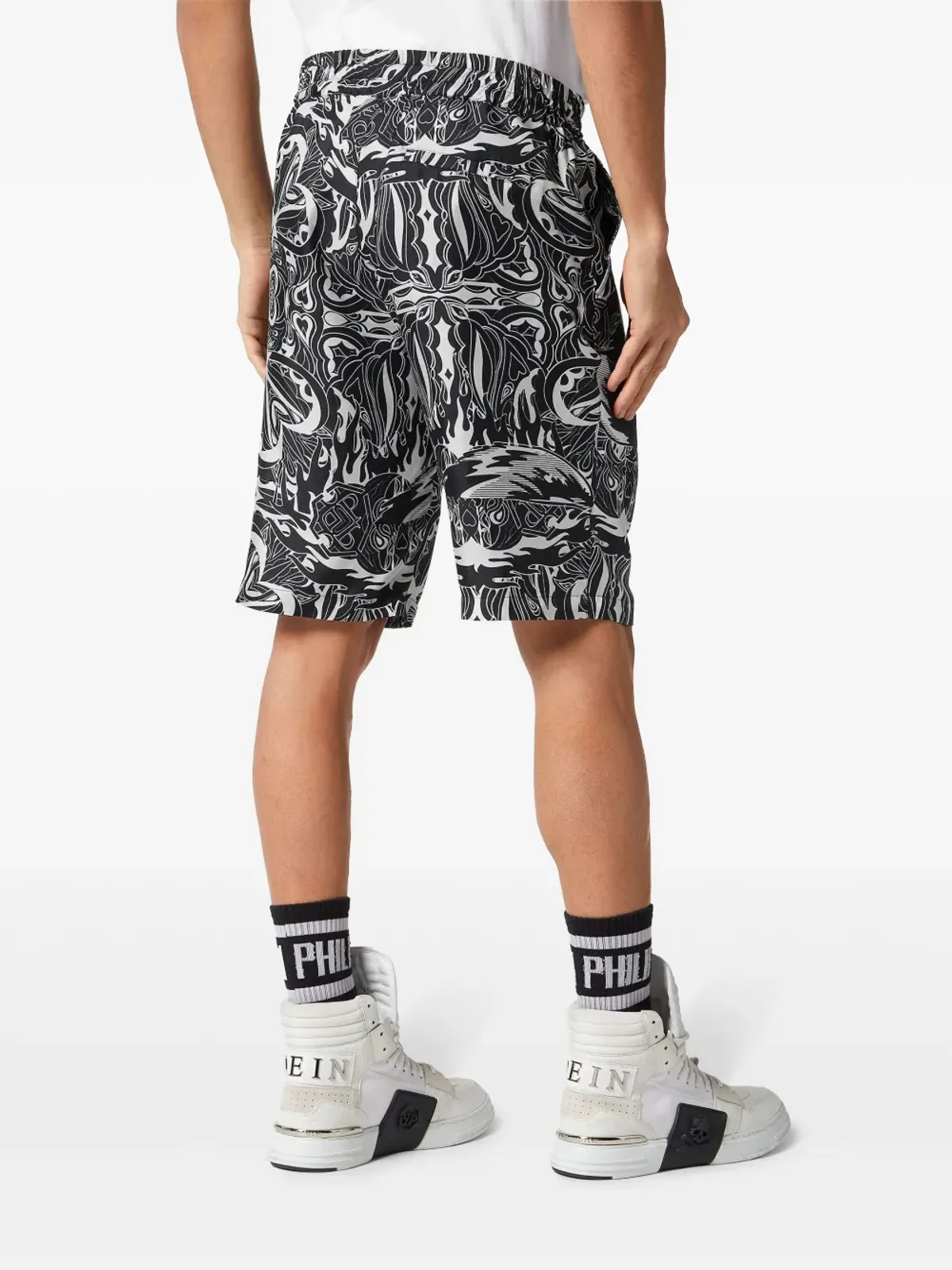 Philipp Plein Circus シルクショーツ ブラック - 画像3