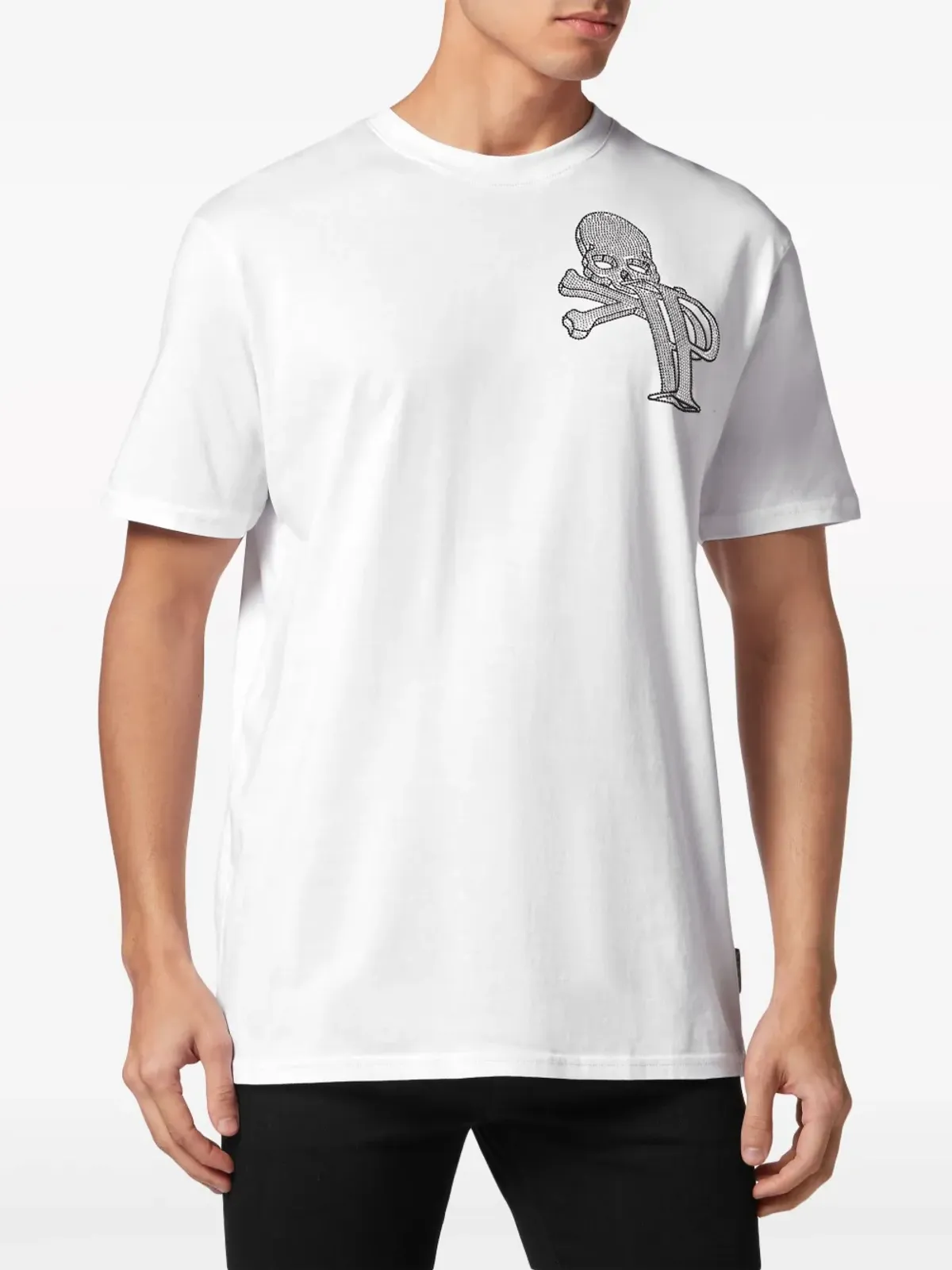 Philipp Plein スカルロゴ コットン Tシャツ - ホワイト - 画像3