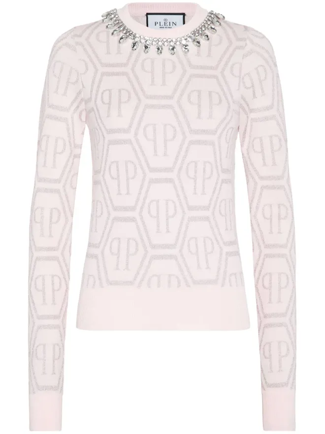 Philipp Plein Philipp Plein モノグラムクリスタル付きジャンパーの商品画像