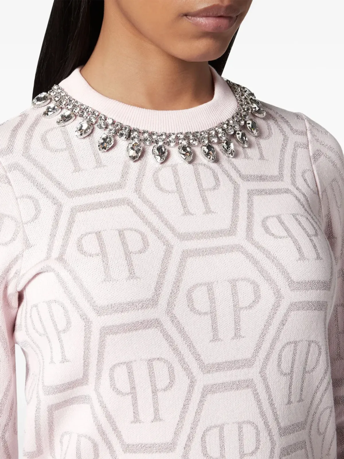 Philipp Plein モノグラムクリスタル付きジャンパー - 画像5