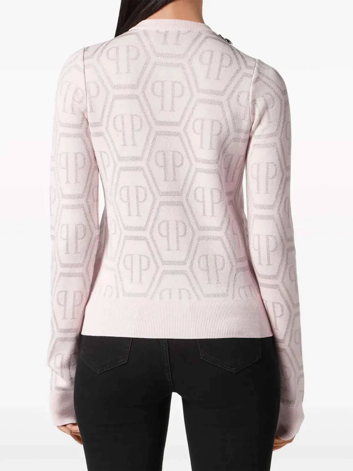 Philipp Plein モノグラムクリスタル付きジャンパー - 画像4