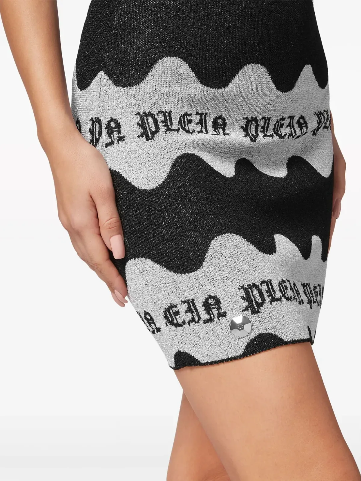 Philipp Plein ロゴジャカード ルーレックス ミニスカート - ブラック - 画像4