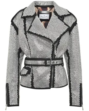 Philipp Plein クリスタル装飾のジャケット - ブラック - サムネイル1