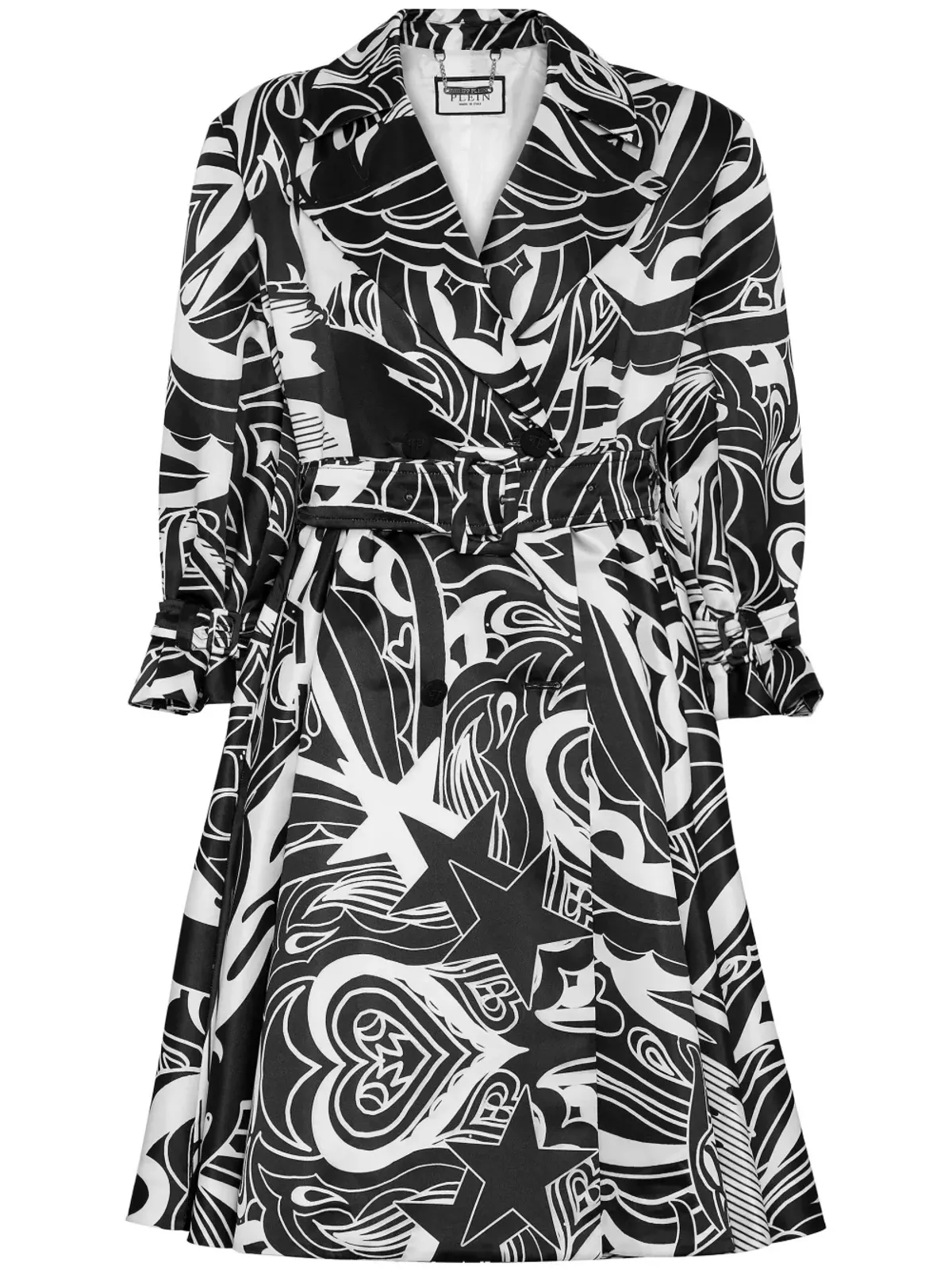 Philipp Plein サーカス トレンチコート ブラック - 画像1