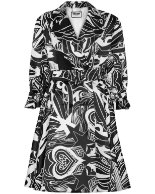 Philipp Plein サーカス トレンチコート ブラック - サムネイル1