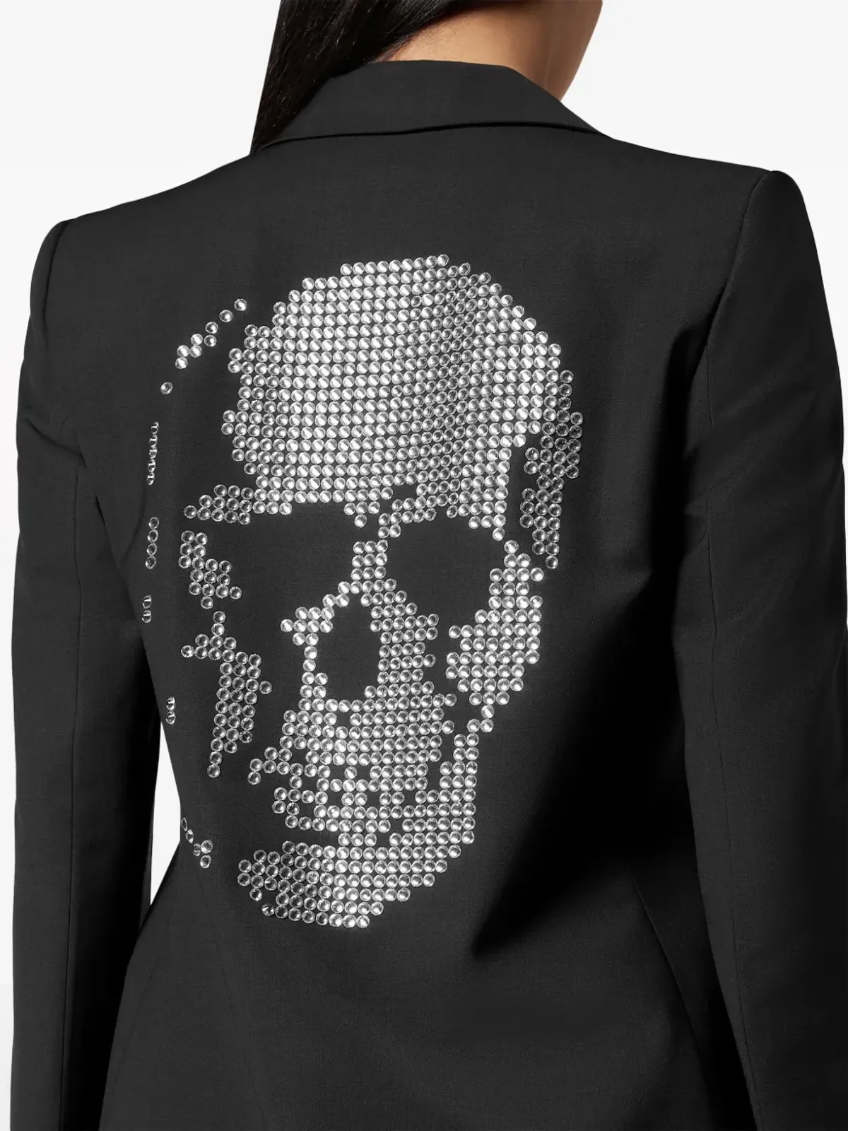 Philipp Plein スカルクリスタル装飾ブレザー - 画像4