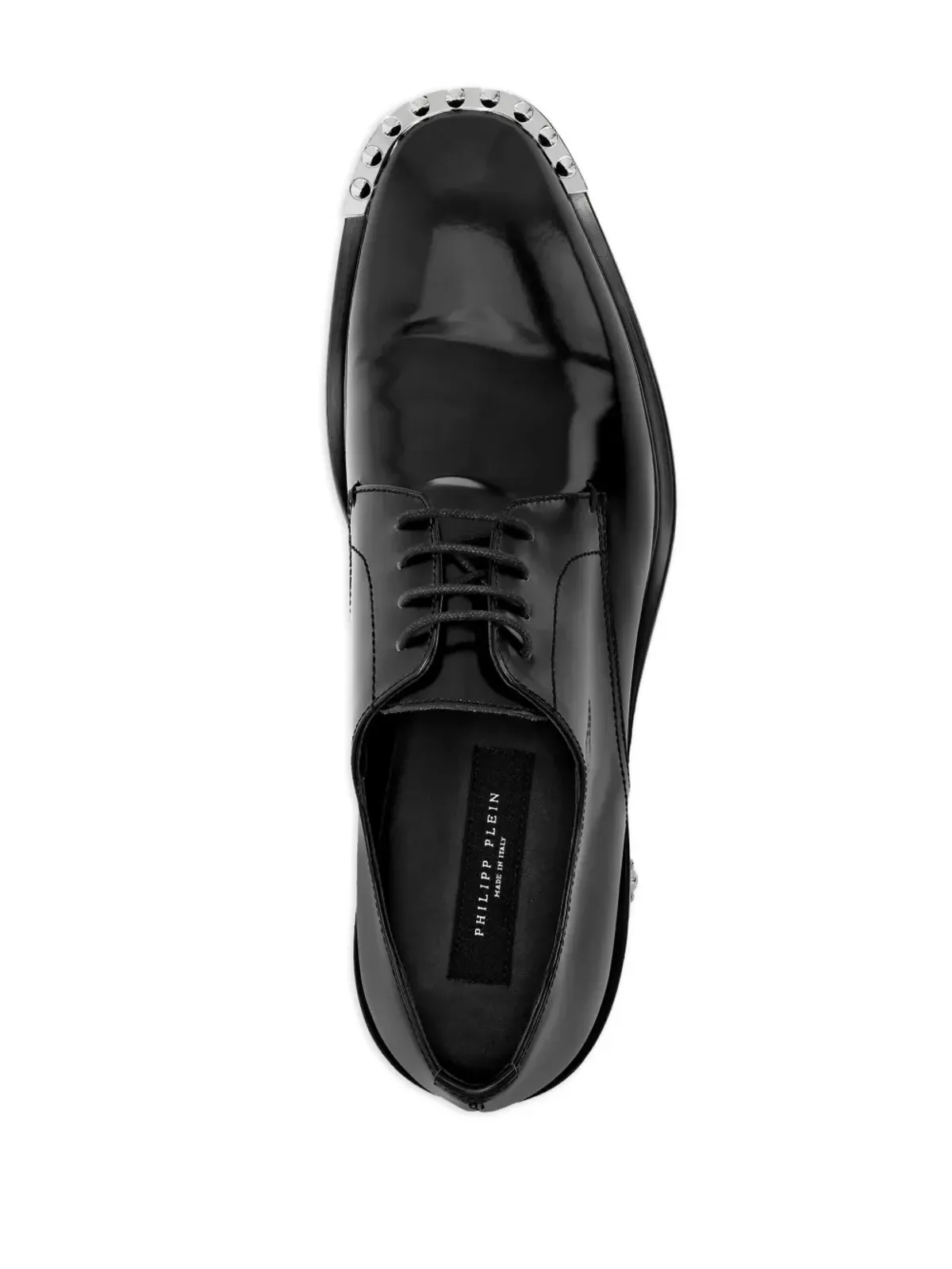 Philipp Plein スパイクディテール レザー ダービーシューズ - ブラック - 画像4