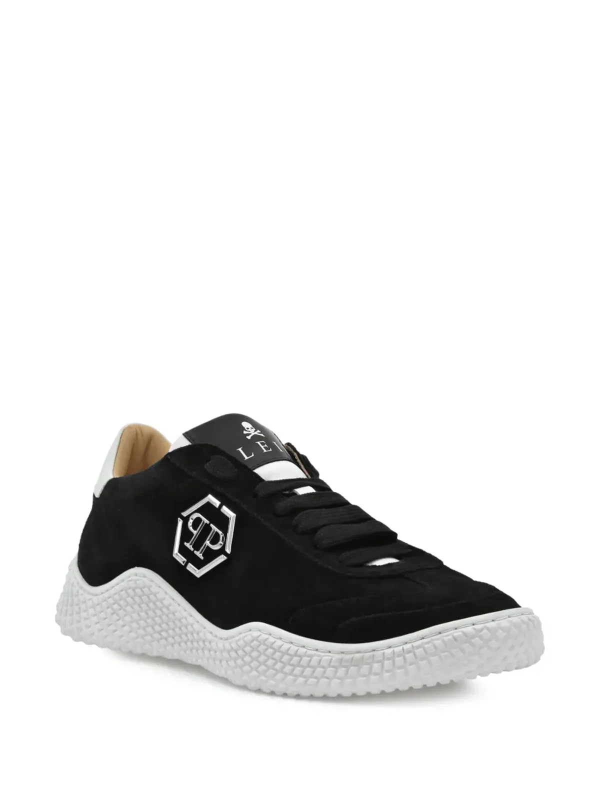 Philipp Plein ロゴプレート付きスエードスニーカー - ブラック - 画像2