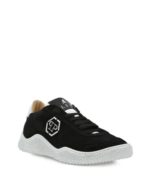 Philipp Plein ロゴプレート付きスエードスニーカー - ブラック - サムネイル2
