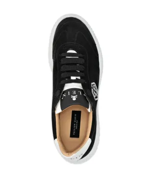 Philipp Plein ロゴプレート付きスエードスニーカー - ブラック - サムネイル3
