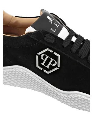 Philipp Plein ロゴプレート付きスエードスニーカー - ブラック - サムネイル4