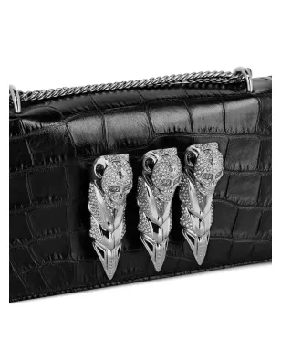 Philipp Plein 小さなスカルアップリケ付きショルダーバッグ - ブラック - サムネイル4