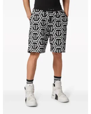 Philipp Plein モノグラム ドローコード付き トラックショーツ - サムネイル3