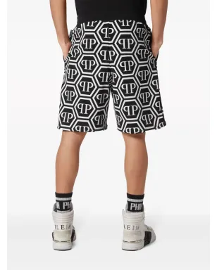 Philipp Plein モノグラム ドローコード付き トラックショーツ - サムネイル4