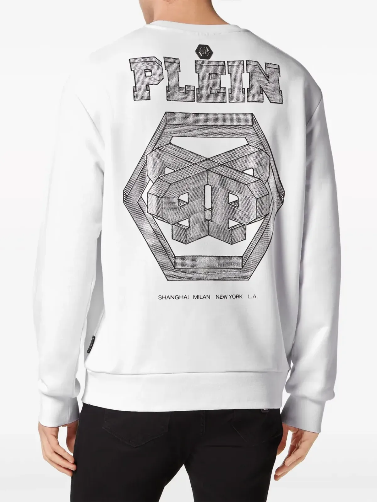 Philipp Plein ワイヤーフレーム ジャージー スウェットシャツ - ホワイト - 画像2
