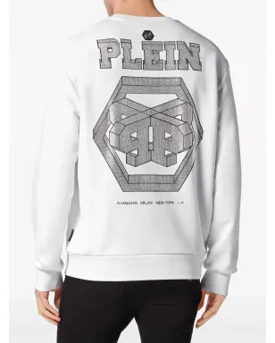 Philipp Plein ワイヤーフレーム ジャージー スウェットシャツ - ホワイト - サムネイル2