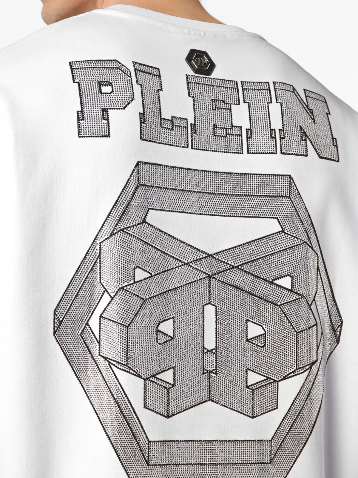 Philipp Plein ワイヤーフレーム ジャージー スウェットシャツ - ホワイト - 画像3