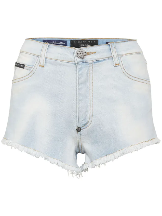 Philipp Plein Philipp Plein ロゴアップリケ デニムショーツの商品画像