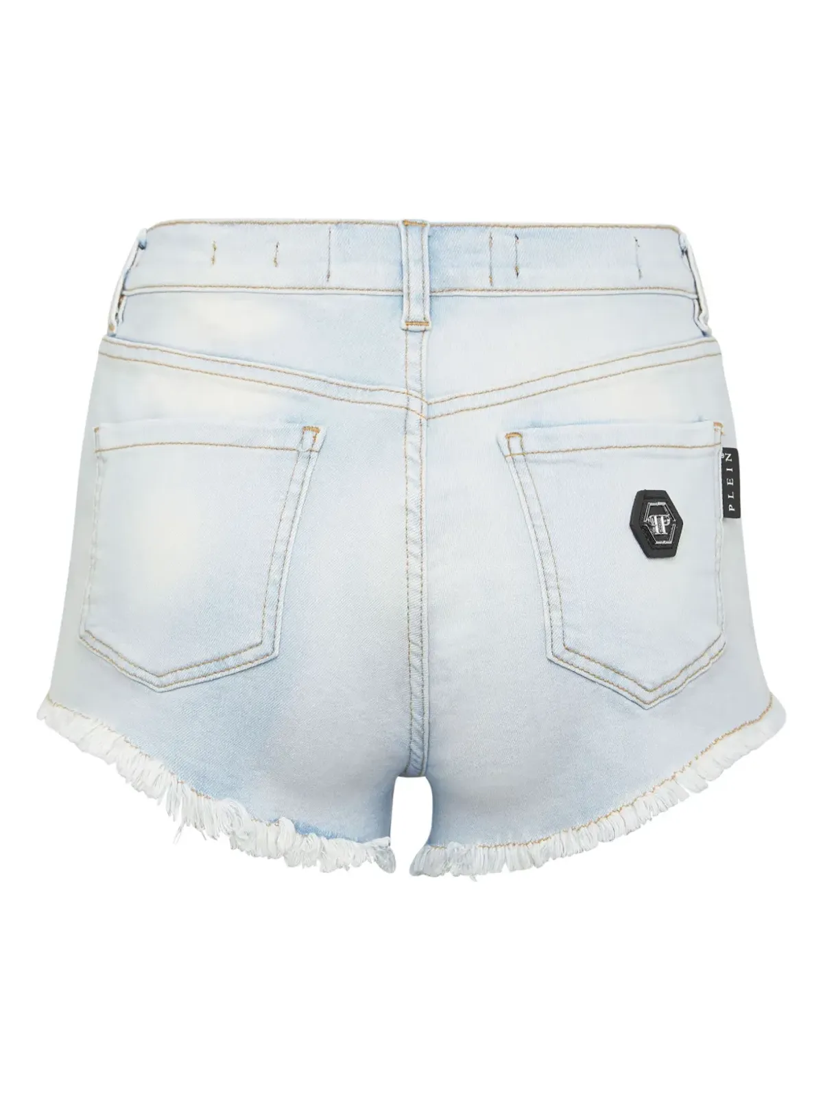 Philipp Plein ロゴアップリケ デニムショーツ - 画像2