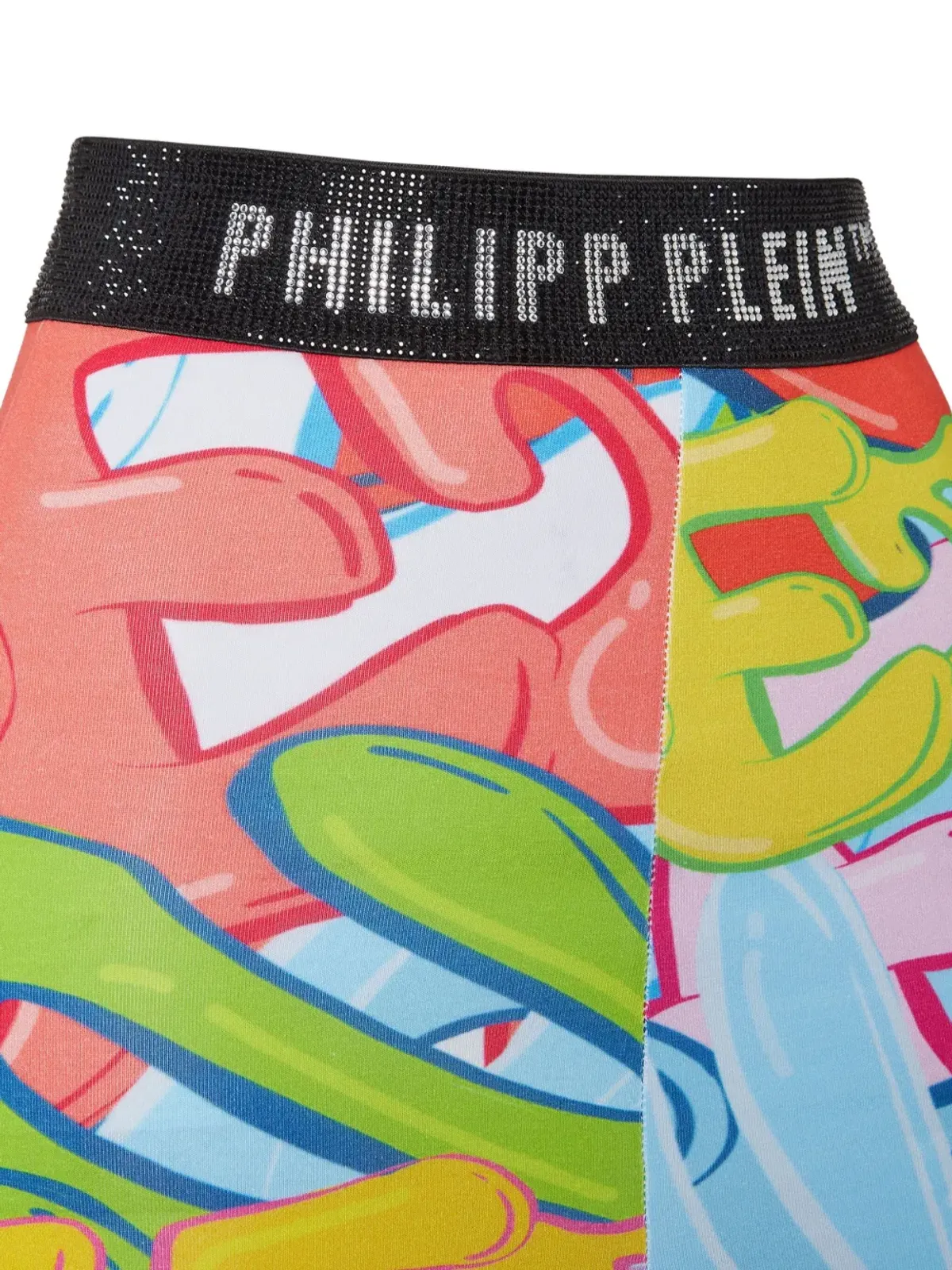 Philipp Plein レギンス Bombing Graffiti ピンク - 画像3