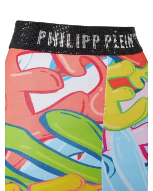 Philipp Plein レギンス Bombing Graffiti ピンク - サムネイル3