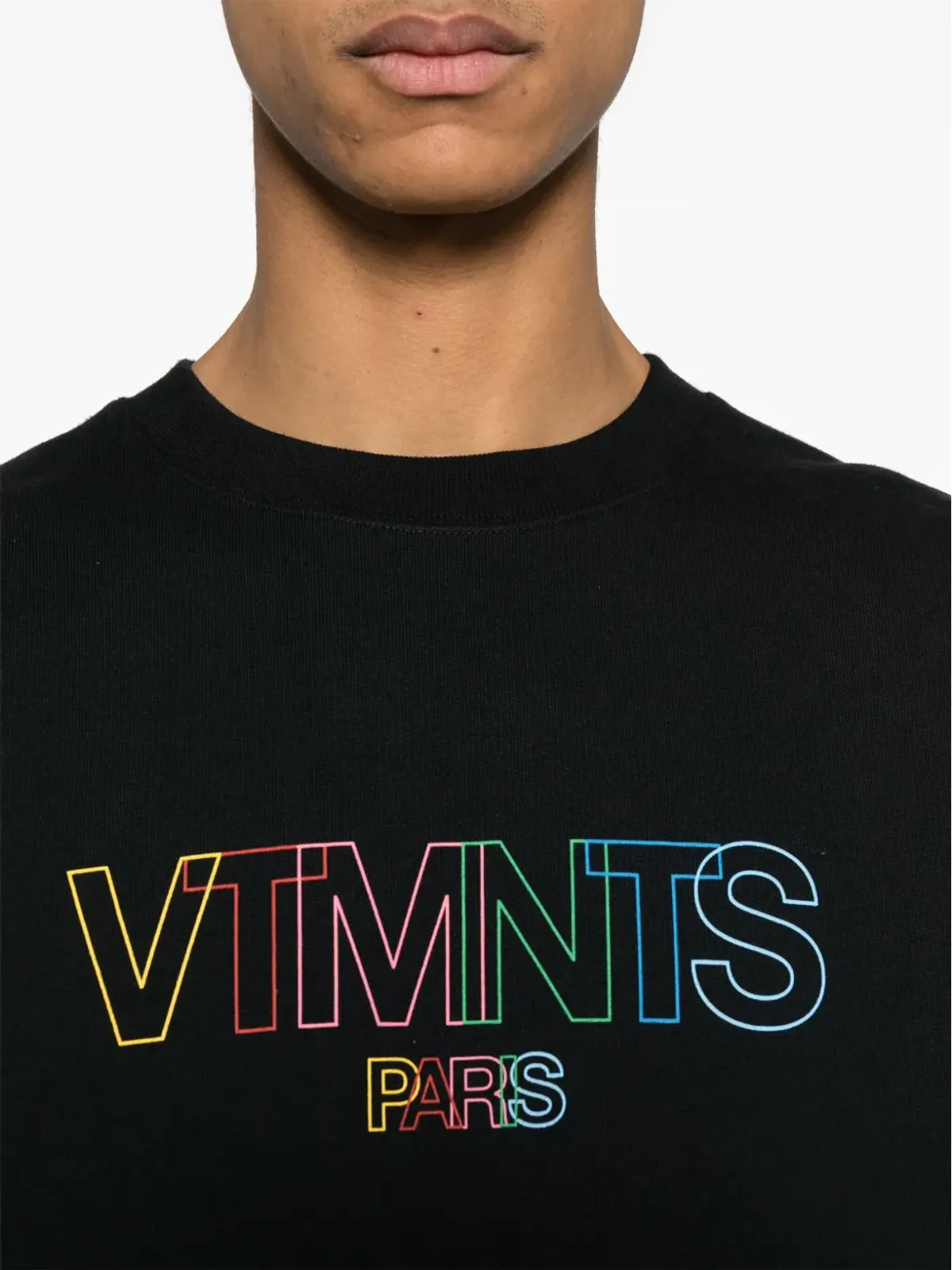 VTMNTS ロゴプリント クルーネック スウェットシャツ - ブラック - 画像5