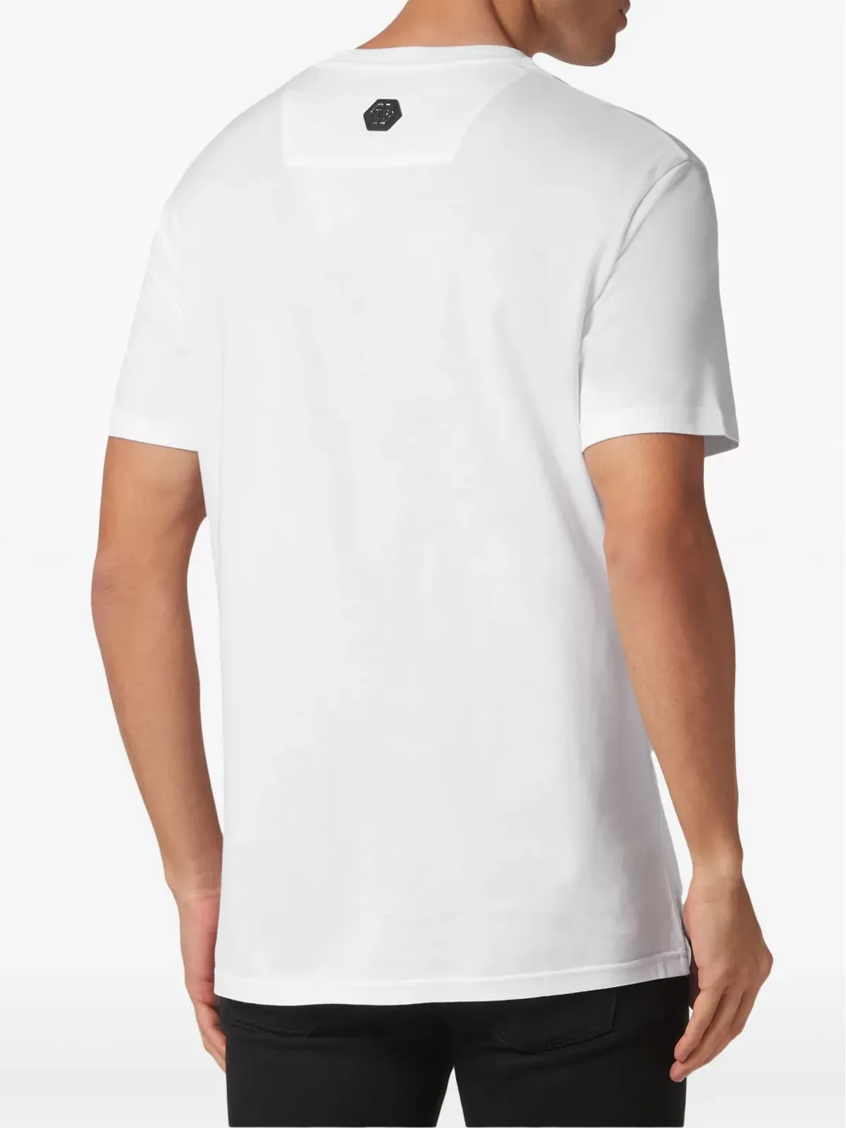 Philipp Plein ドリッピングスカル コットン Tシャツ - ホワイト - 画像4