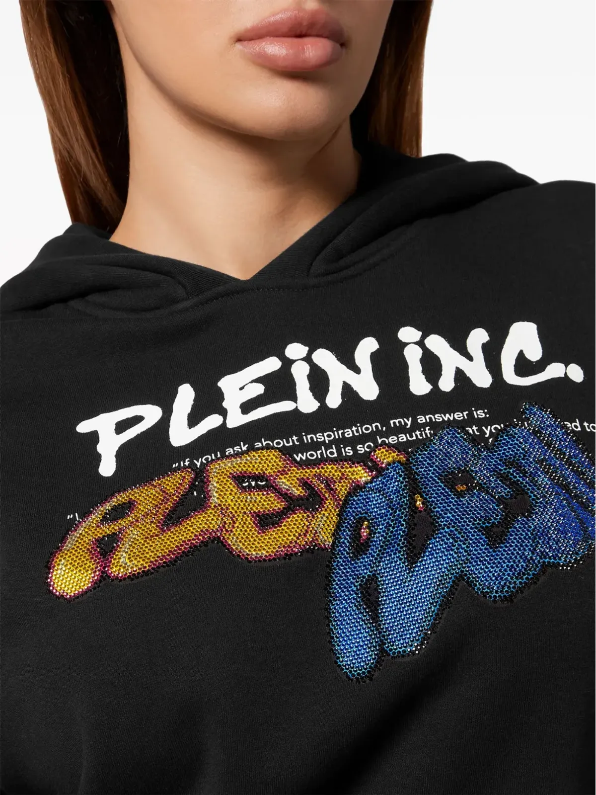 Philipp Plein ロゴプリント クロップド パーカー - 画像5