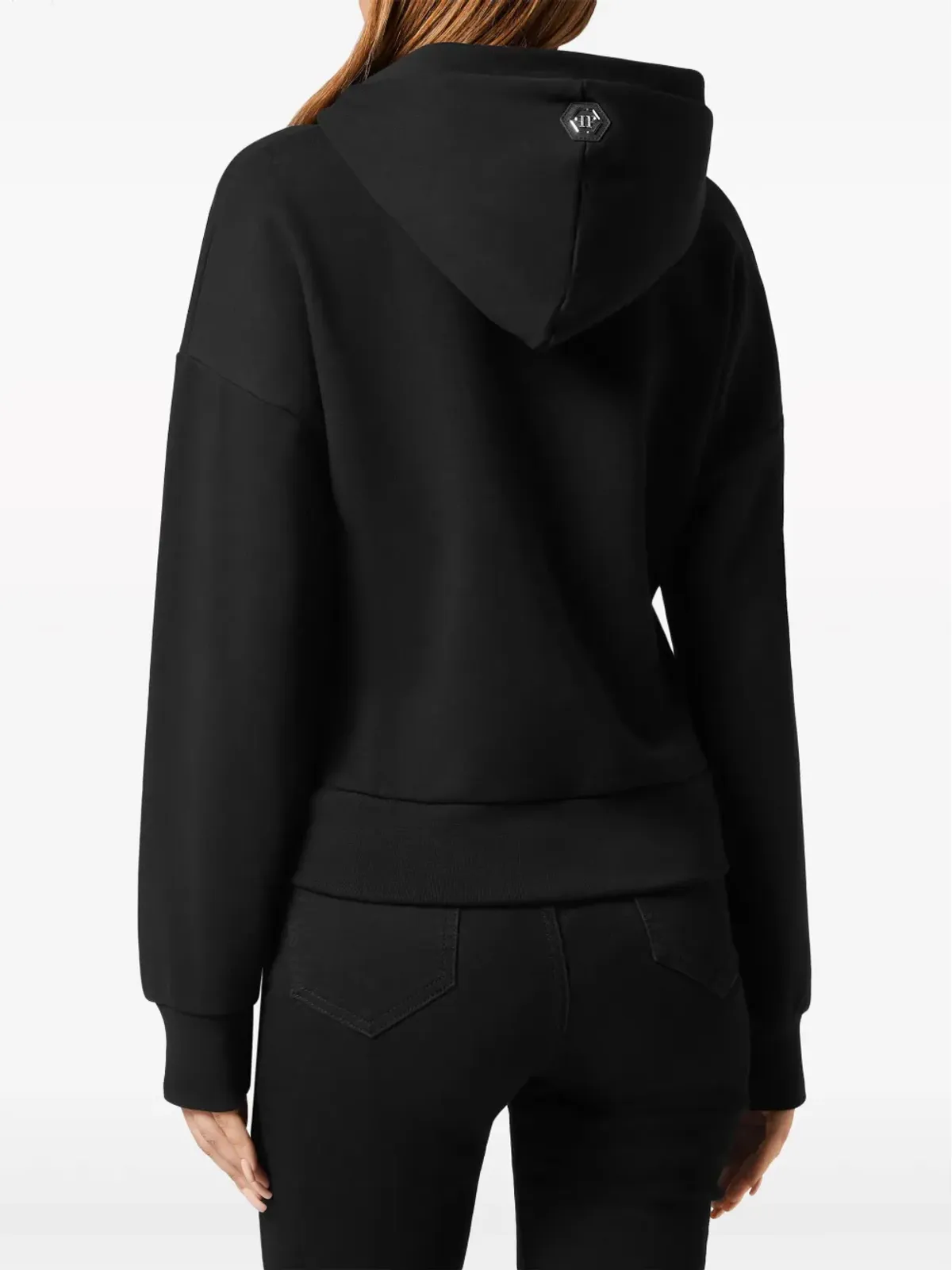 Philipp Plein ロゴプリント クロップド パーカー - 画像4
