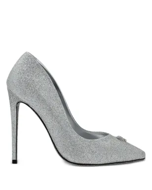 Philipp Plein 120mm グリッター パンプス - シルバー - サムネイル1