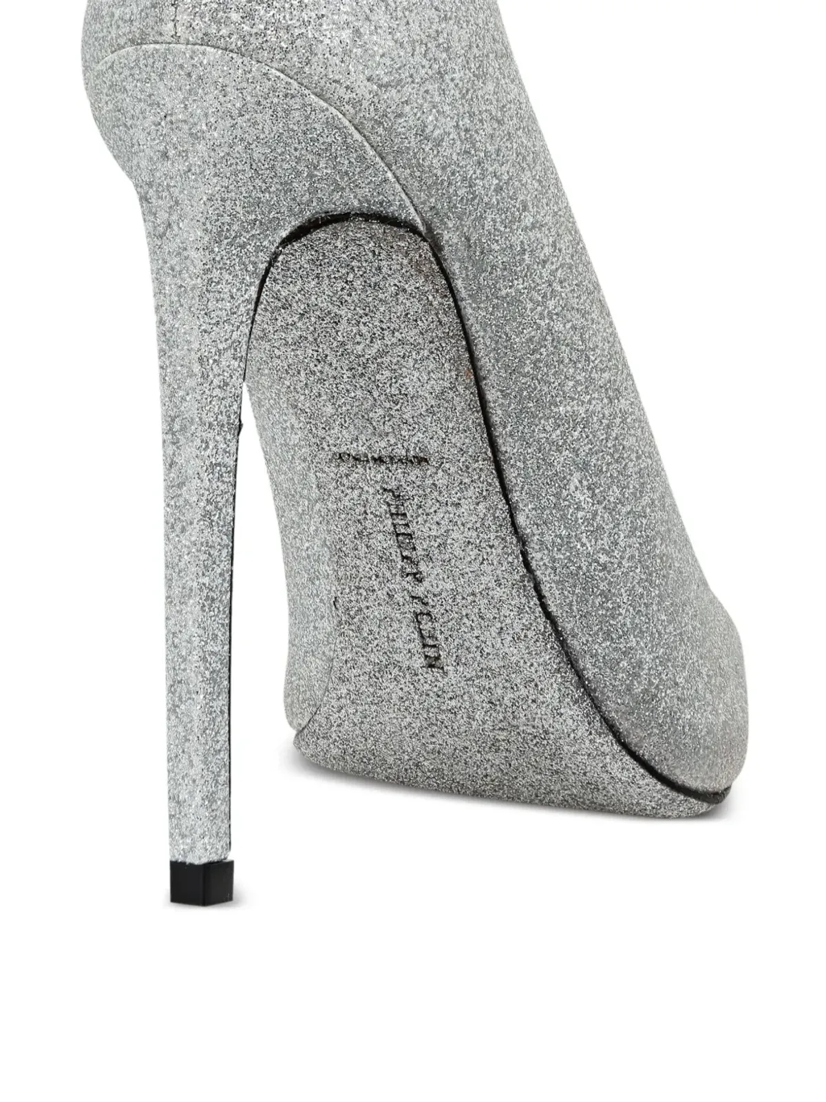 Philipp Plein 120mm グリッター パンプス - シルバー - 画像3
