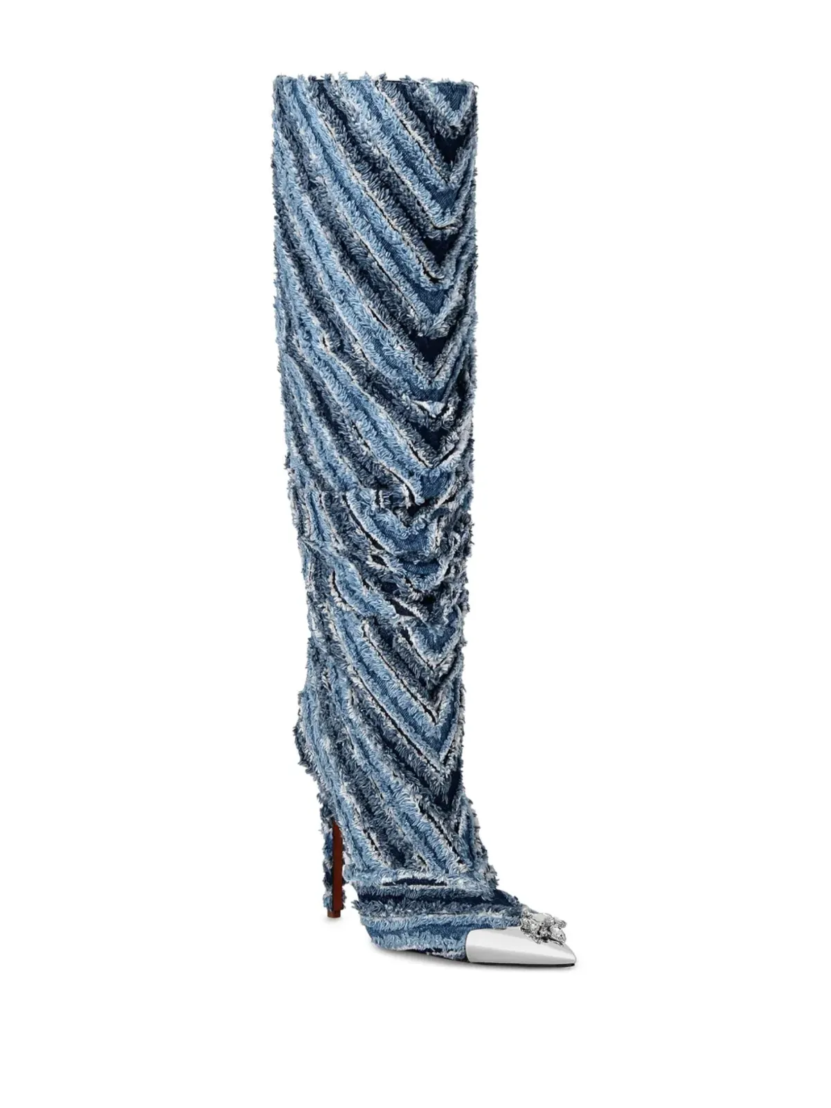 Philipp Plein 120mmミックスデニム ハイブーツ - ブルー - 画像2