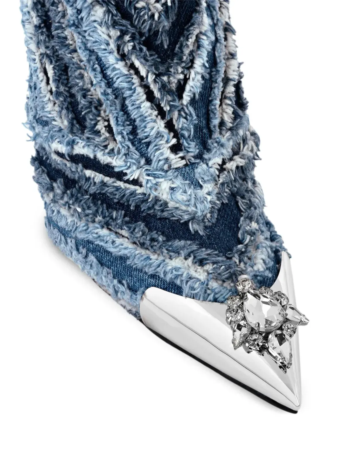 Philipp Plein 120mmミックスデニム ハイブーツ - ブルー - 画像4