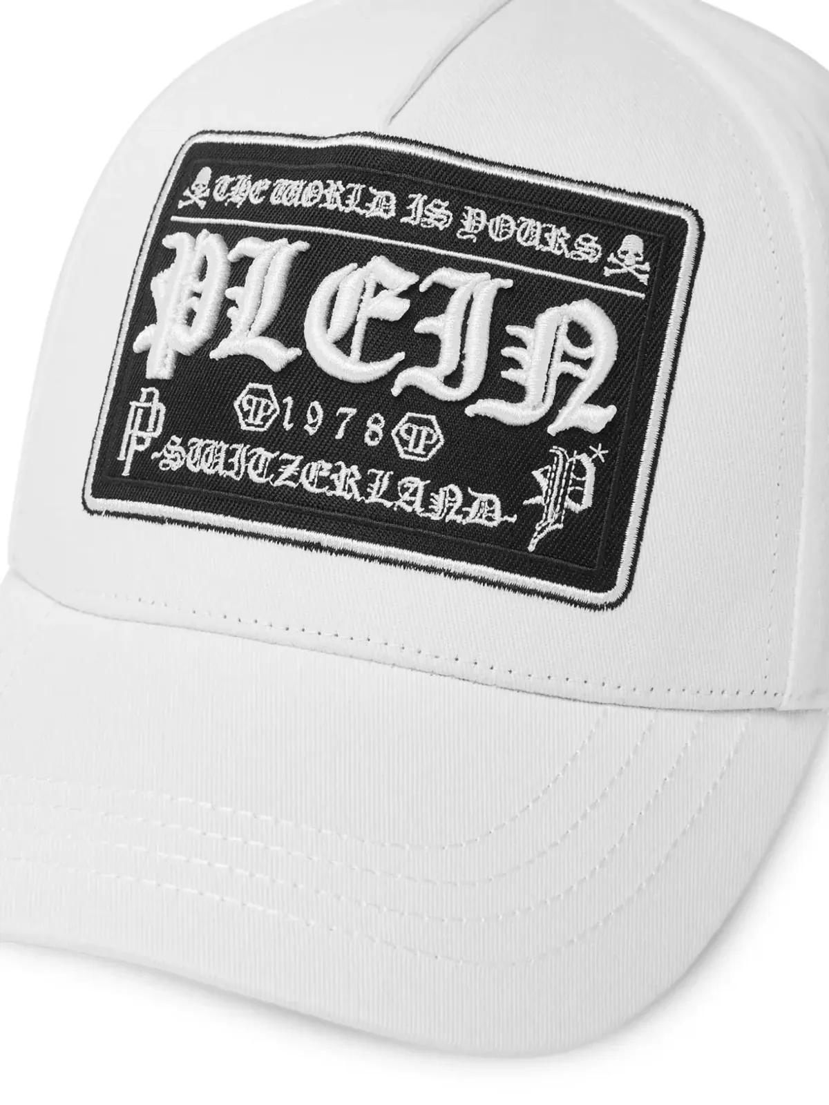 Philipp Plein ロゴ刺繍ベースボールキャップ ホワイト - 画像3