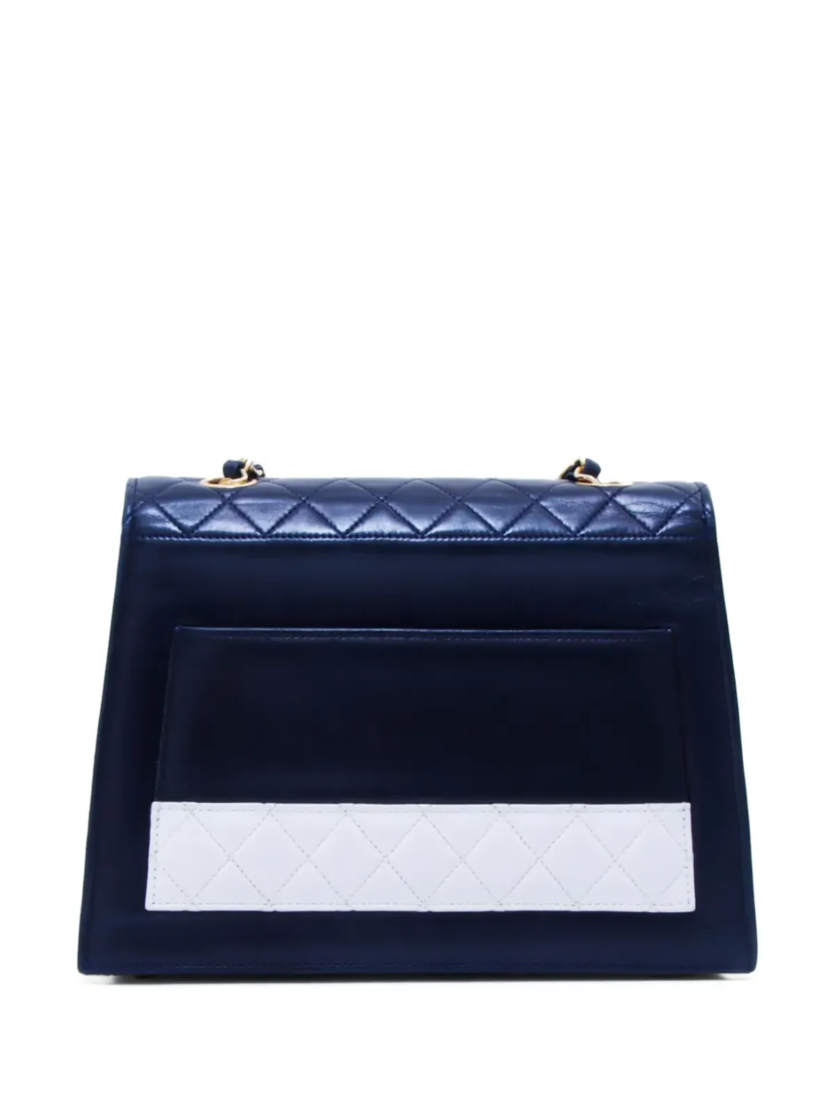 CHANEL ビンテージ 1989-1991 ダイヤモンドキルト ショルダーバッグ ブルー - 画像2